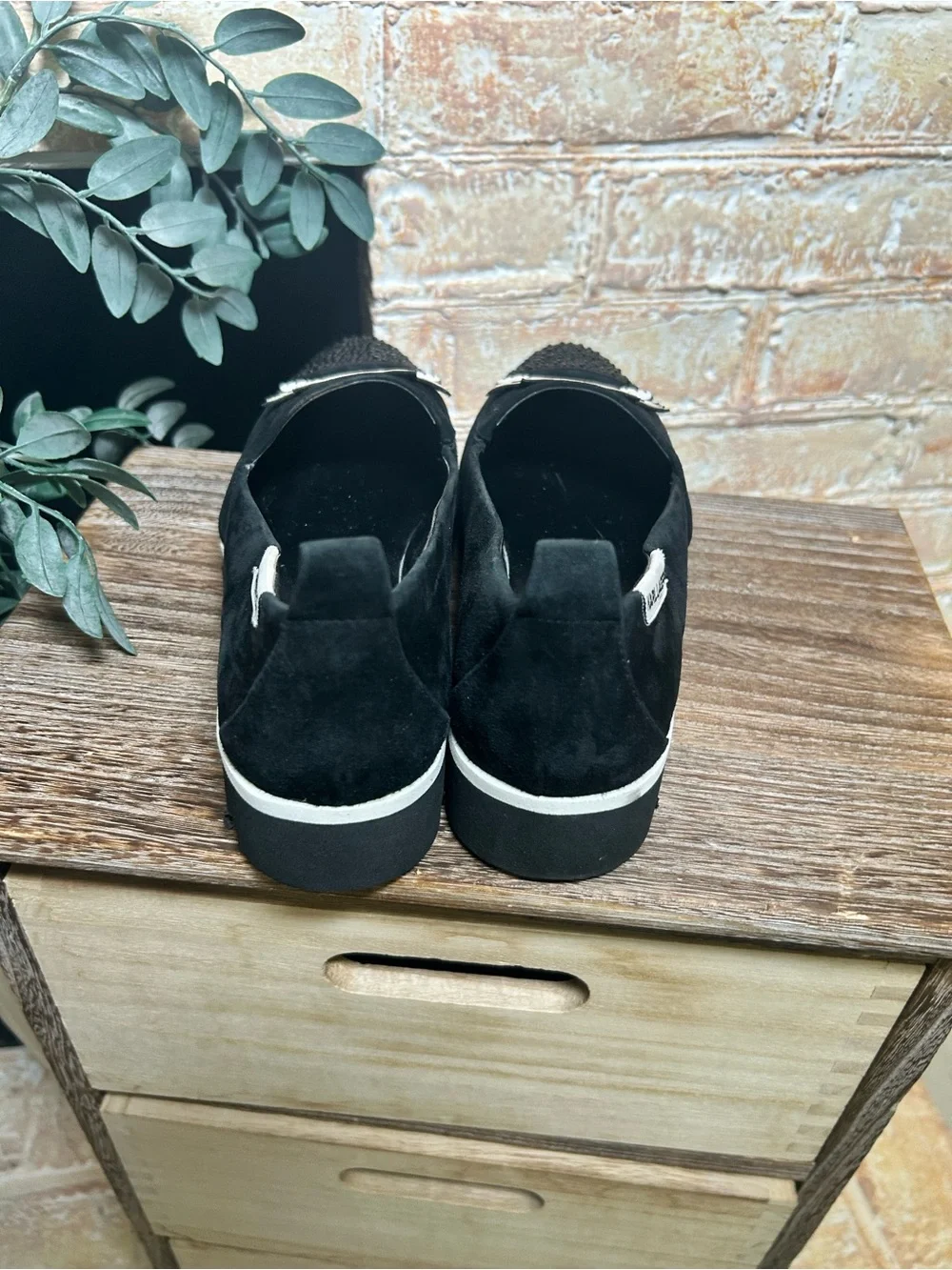 Karl Lagerfeld Paris Choupette Cat Crystal Toe Loafers Black Size 8.5 #18